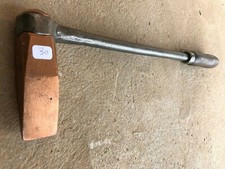(n°30) OLD TOOL / outil ancien, gros fer à souder tête en cuivre 