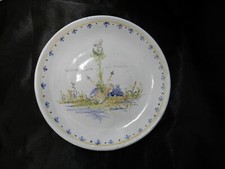 Assiette faïence signée - en,