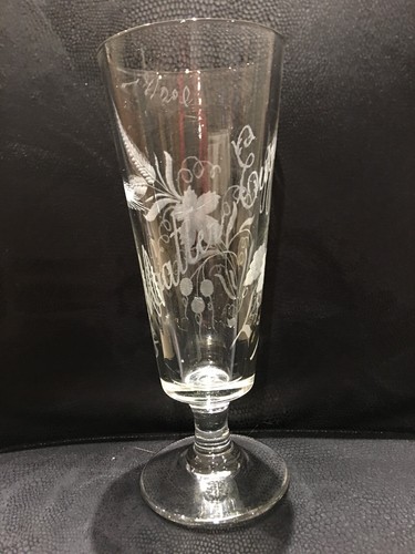 Ancien verre gravé - verre,