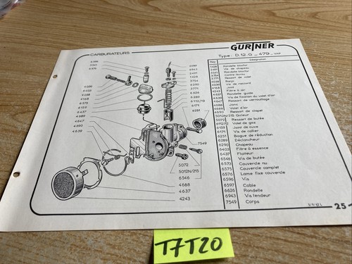 Gurtner carburateur d12g - carburateur,