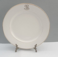 Plat à gateaux  ancien en porcelaine de Limoges monogrammée