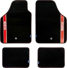 Tapis moquette bande rouge SPARCO (x4)