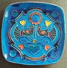 Petite assiette en céramique de J.C.Taburet - HB Quimper - Duo d'oiseaux