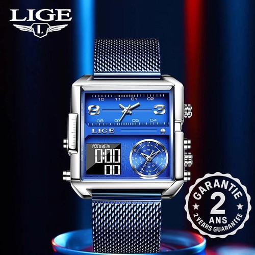 Montre homme carrée lige - montre,
