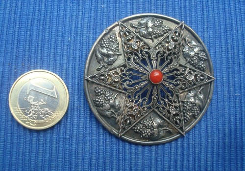 Superbe broche ronde - ronde, pendentif