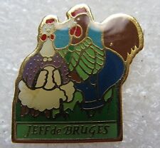 Pin's JEFF de BRUGES Les chocolats poule et Coq