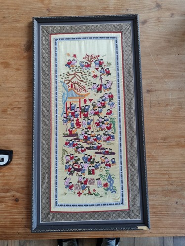 Tableau type asiatique tissu - tableau,