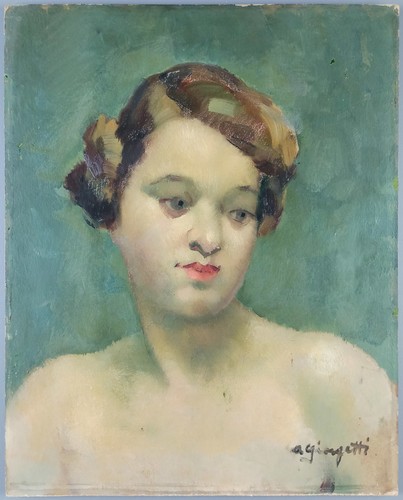 Ancien tableau portrait - ancien, "portrait