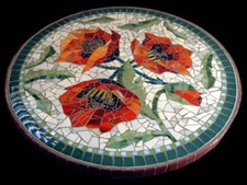 36 " Marbre Café Table Top Pietra Dura Inlay Mosaïque Travail Meuble Décor