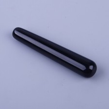 Black Obsidian Gemstone Pointed Healing Acupressure Massage Anti-aging Wand