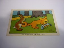 IMAGE ancienne , LIEVRE RENARD PIEGE, Benjamin RABIER