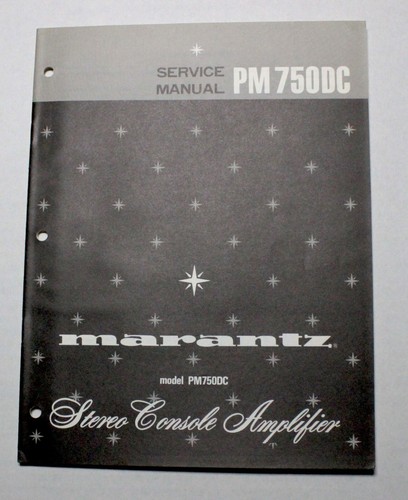 Marantz pm750dc service manual - pm750dc,