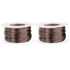 2pcs Fil Alu Artisanal 0.8mm 98.5ft Anodisé Marron pour Création Bijoux DIY