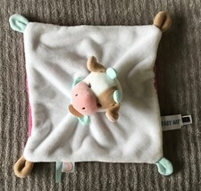 Doudou Vache blanc rose