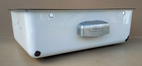 Ancien bac émaillé frigo - bac,