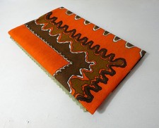 nappe rectangulaire vintage années 70 psychédélique orange 200x135cm