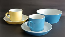 **ARZBERG TRIC SIEGER DUO TASSES A CAFE ET SOUCOUPES ET BOL CONIQUE EN COULEUR