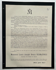 DESMAZURES Guyot Sionnet FAIRE PART Dauchez SAINT VENANT Bodard Jacopiere 1902