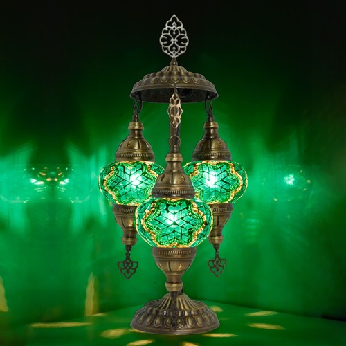Glass mosaic table lamp - table,