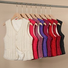 Femme Décontracté Thermique Gilet Chaud Doublé Polaire Matelassé Rembourré Corps