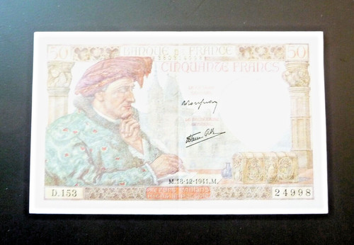 Billet francs jacques - francs,