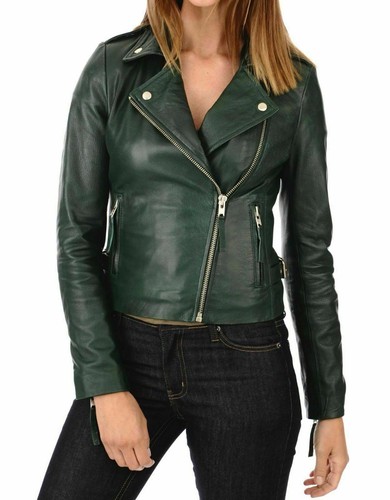 Manteau vert coupe slim femme