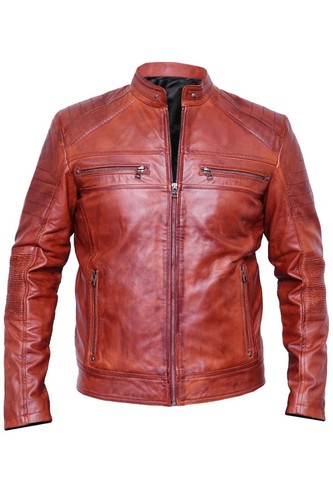 Blouson motard homme - , cuir