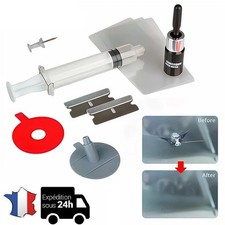 Kit Résine Outils de Réparation pour Vitre Verre Fissuré Rayé Éclat Pare-Brise