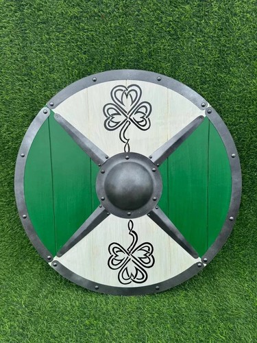 Bouclier rond bois viking - en,