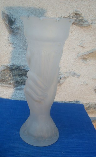 V73 grand vase verre dépoli - v73,