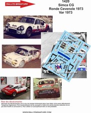 DECALS 1/43 REF 1420 Simca CG