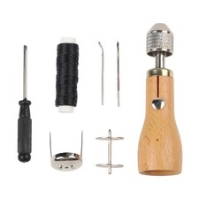 Machine �� coudre manuelle en cuir conviviale avec compartiment de rangement pou