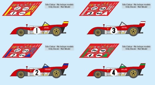 Décal ferrari 312pb - décal,