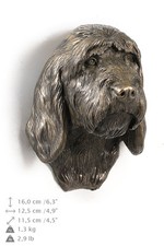 Grand Basset Griffon Statuette Suspendre À un / Une Mur, Bronze, Type Chien