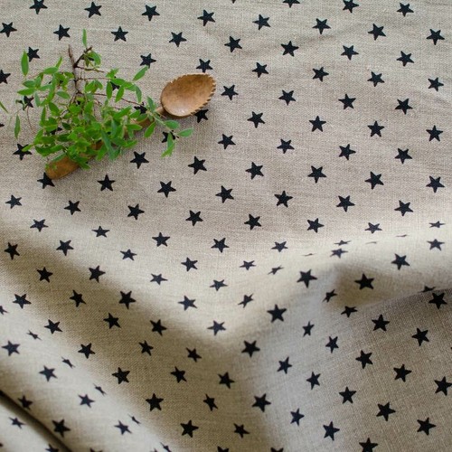 Toile lin mélina étoilée - de,
