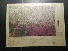 1944 Armée Américaine Aeronautic Tableau Topo Carte Tarbes France 1: 250,000