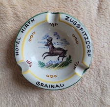 ANCIEN CENDRIER PUBLICITé HÔTEL HIRTH ZUGSPITZDORF GRAINAU, 13 DE DIAMETRE