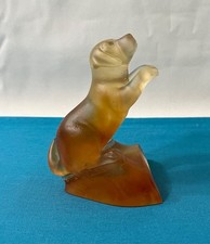 Sculpture chien assis en pâte de verre signé DAUM FRANCE sujet animalier