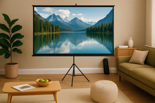 🖥️ Écran de projection 100” HD 16:9 avec trépied et sac de transport