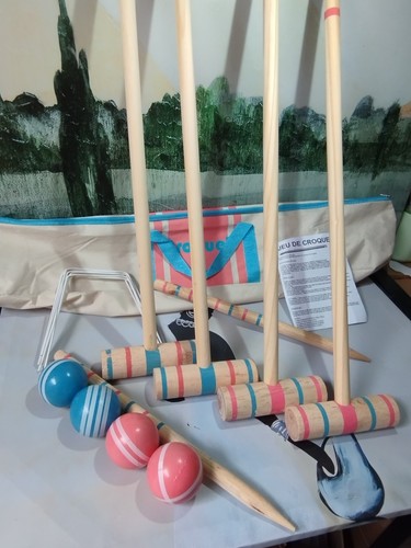 Jeu croquet bois complet - jeu,
