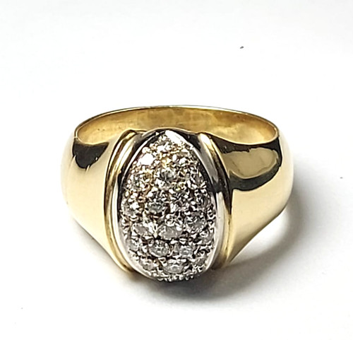 Anneau avec pavè - de, diamants
