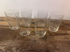 6 anciens Verres à Eau Taillées Vintage