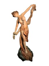 Terre cuite art nouveau d' Alfred J. Foretay "la danse du voile" par Loïe Fuller