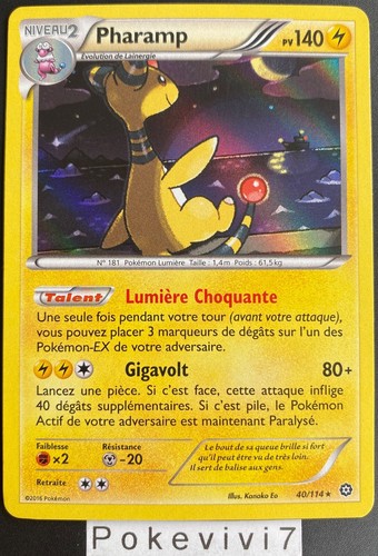 Carte pokemon pharamp 114 - carte, 40/114