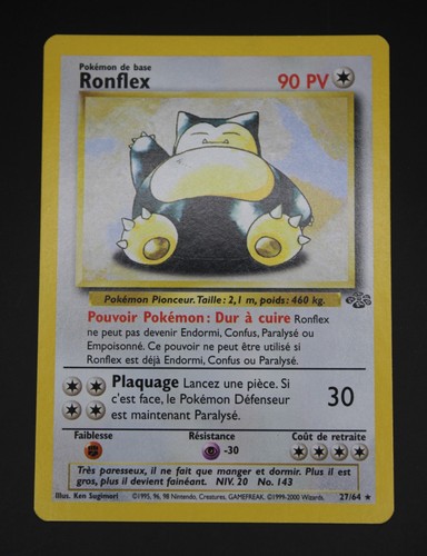 Carte pokemon ronflex - carte,