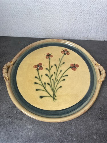 Ancien plat poterie savoyarde - poterie,