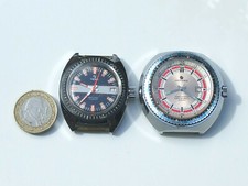 LOT de 2 MONTRES MECANIQUES ETANCHES / PLONGEE ANCIENNE 1960/70 / YEMA & ANTINEA