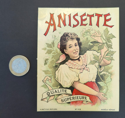 Ancienne étiquette anisette - ancienne,