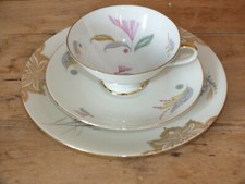 Tasse décorative et son assiette en porcelaine Schirnding Bareuther Bavaria