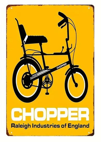 Plaque murale métal chopper - métal, "chopper